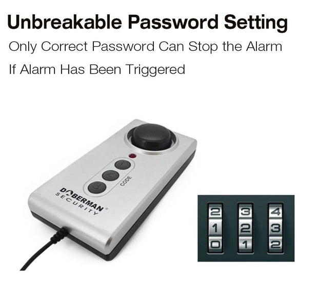 DOBERMAN 115dB Waterproof Door/Window Alarm