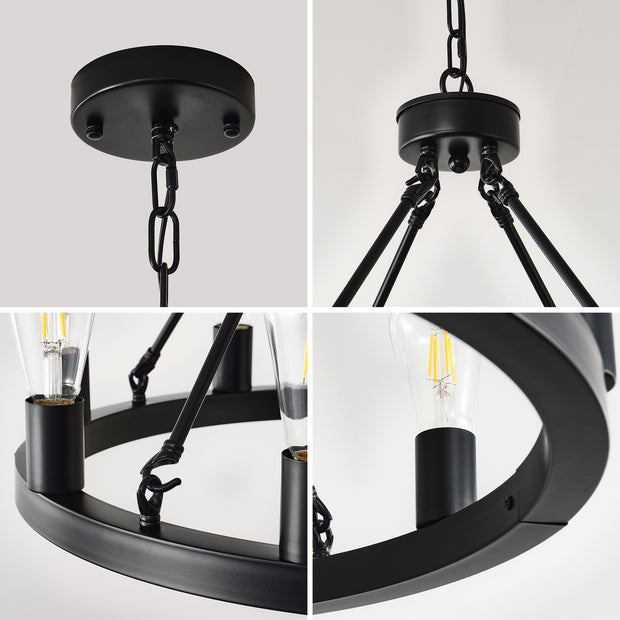 Cage Ceiling Fan with Light & Remote – 6-Speed Reversible Blades