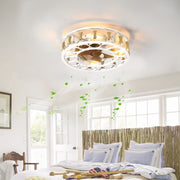 Cage Ceiling Fan with Light & Remote – 6-Speed