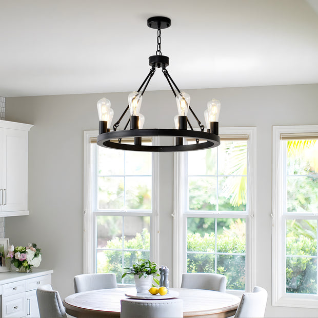 Cage Ceiling Fan with Light & Remote – 6-Speed Reversible Blades