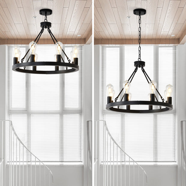 Cage Ceiling Fan with Light & Remote – 6-Speed Reversible Blades