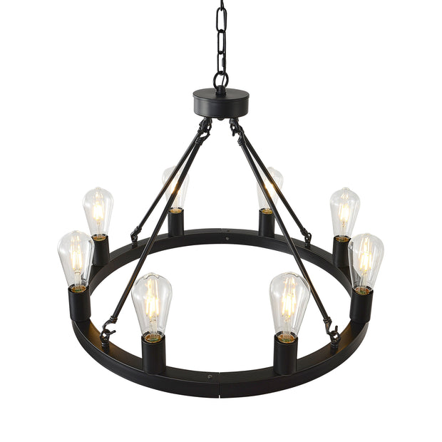 Cage Ceiling Fan with Light & Remote – 6-Speed Reversible Blades