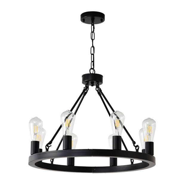 Cage Ceiling Fan with Light & Remote – 6-Speed Reversible Blades