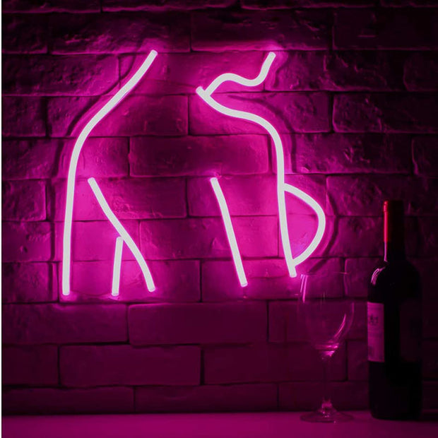 Acrylic Lady LED Neon Sign – Wall & Bar Decor Night Light