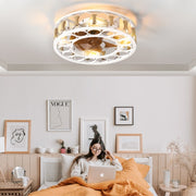 Cage Ceiling Fan with Light & Remote – 6-Speed