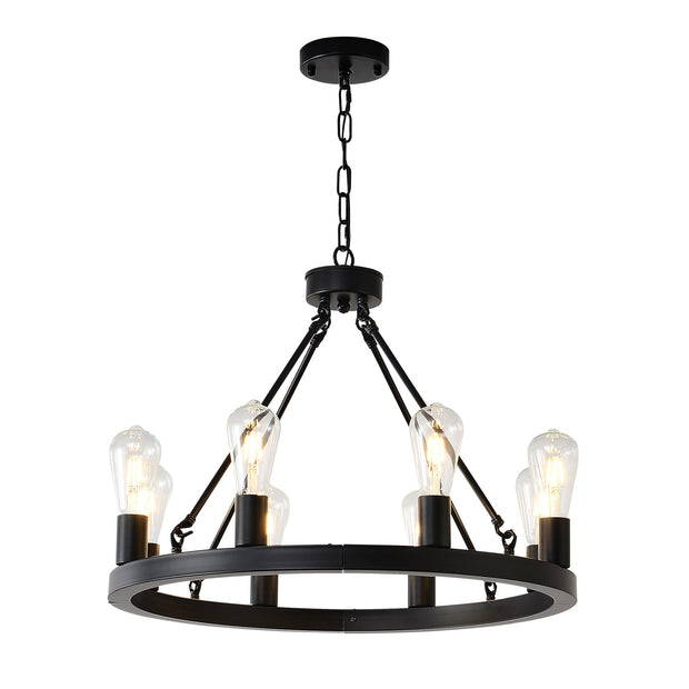Cage Ceiling Fan with Light & Remote – 6-Speed Reversible Blades