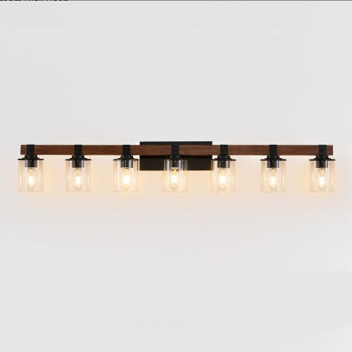 50" Rustic 7-Light Vanity Light – Industrial Wall Sconce