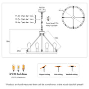 Cage Ceiling Fan with Light & Remote – 6-Speed Reversible Blades
