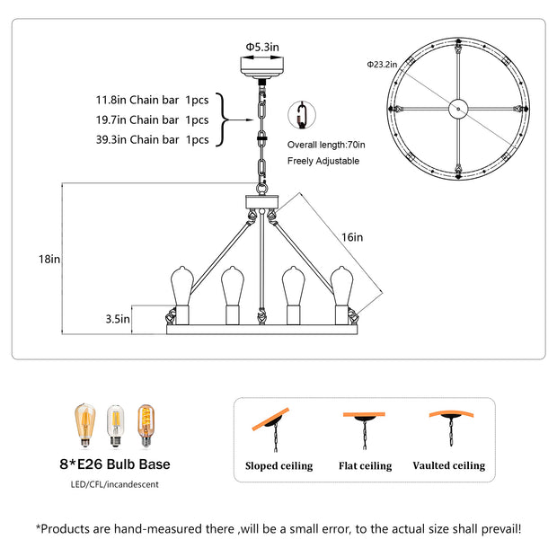 Cage Ceiling Fan with Light & Remote – 6-Speed Reversible Blades
